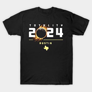 Wos Austin Texas 2024 Total Solar Eclipse T-Shirt